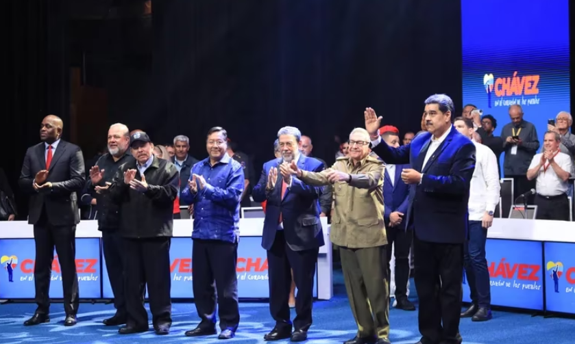 Arce con Maduro y Castro