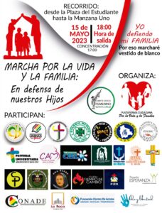 Arte de invitación Marcha por la Vida y la Familia