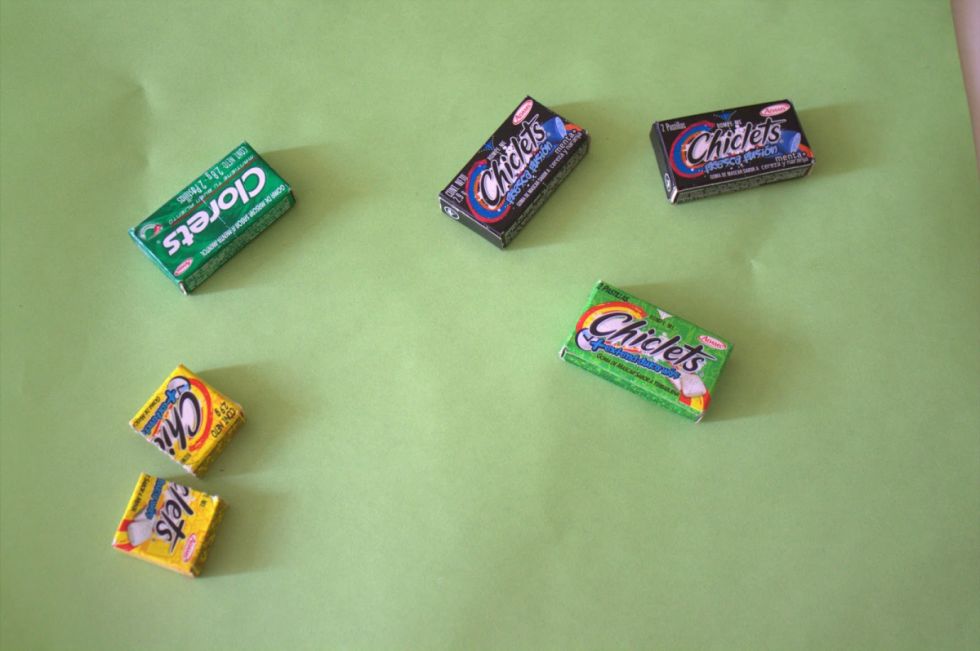 Droga en cajas de chicle