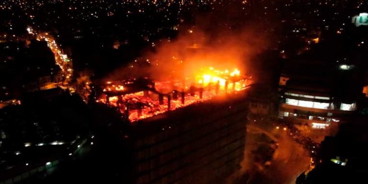Incendio en La Paz