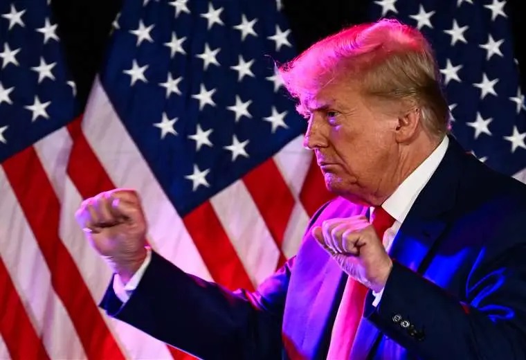Donald Trump triunfante