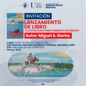 Anuncio del lanzamiento del libro