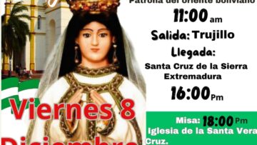 Anuncio peregrinación Virgen de Cotoca Trujillo Scz