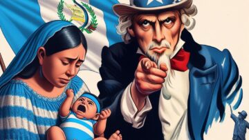 EEUU amenaza a Guatemala. Ilustración generada por IA (Bing).