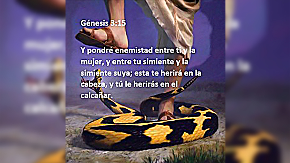 Dios pisa a la serpiente