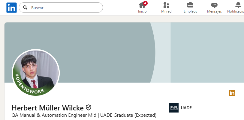 Captura del LinkedIn de Herbert Müller.