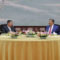 El líder norcoreano Kim Jong-un y el presidente chino Xi Jinping asisten a una reunión en Pekín, China, el 4 de septiembre de 2025. KCNA vía REUTERS