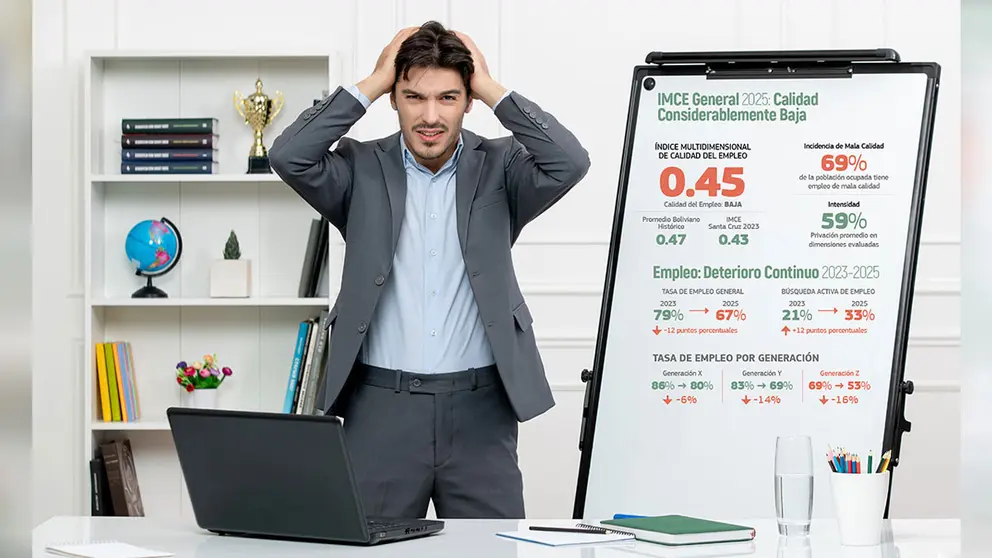 El análisis se basó en el Índice Multidimensional de Calidad del Empleo (IMCE), construido bajo el modelo de Alkire y Foster, que evalúa múltiples dimensiones del trabajo más allá del simple acceso al empleo.