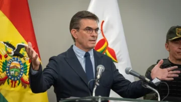 El presidente Rodrigo Paz en un acto publico.-Foto-Min.-Presidencia