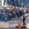 Terroristas de izquierda destruyen ornato público en La Paz, Bolivia
