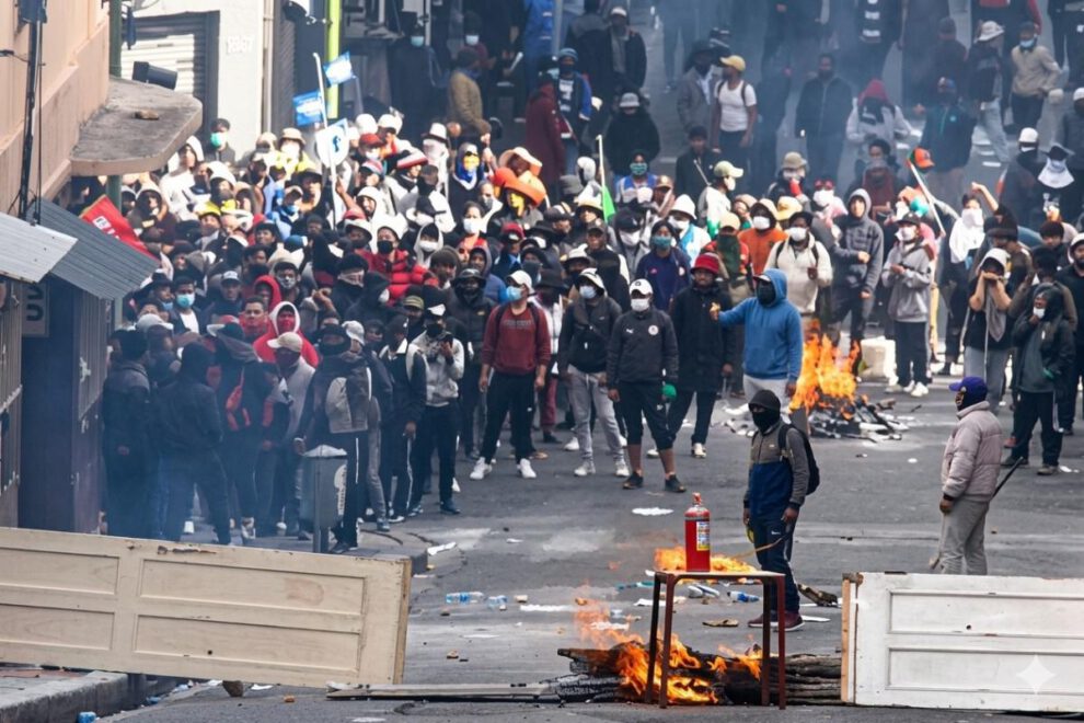 Terroristas de izquierda destruyen ornato público en La Paz, Bolivia